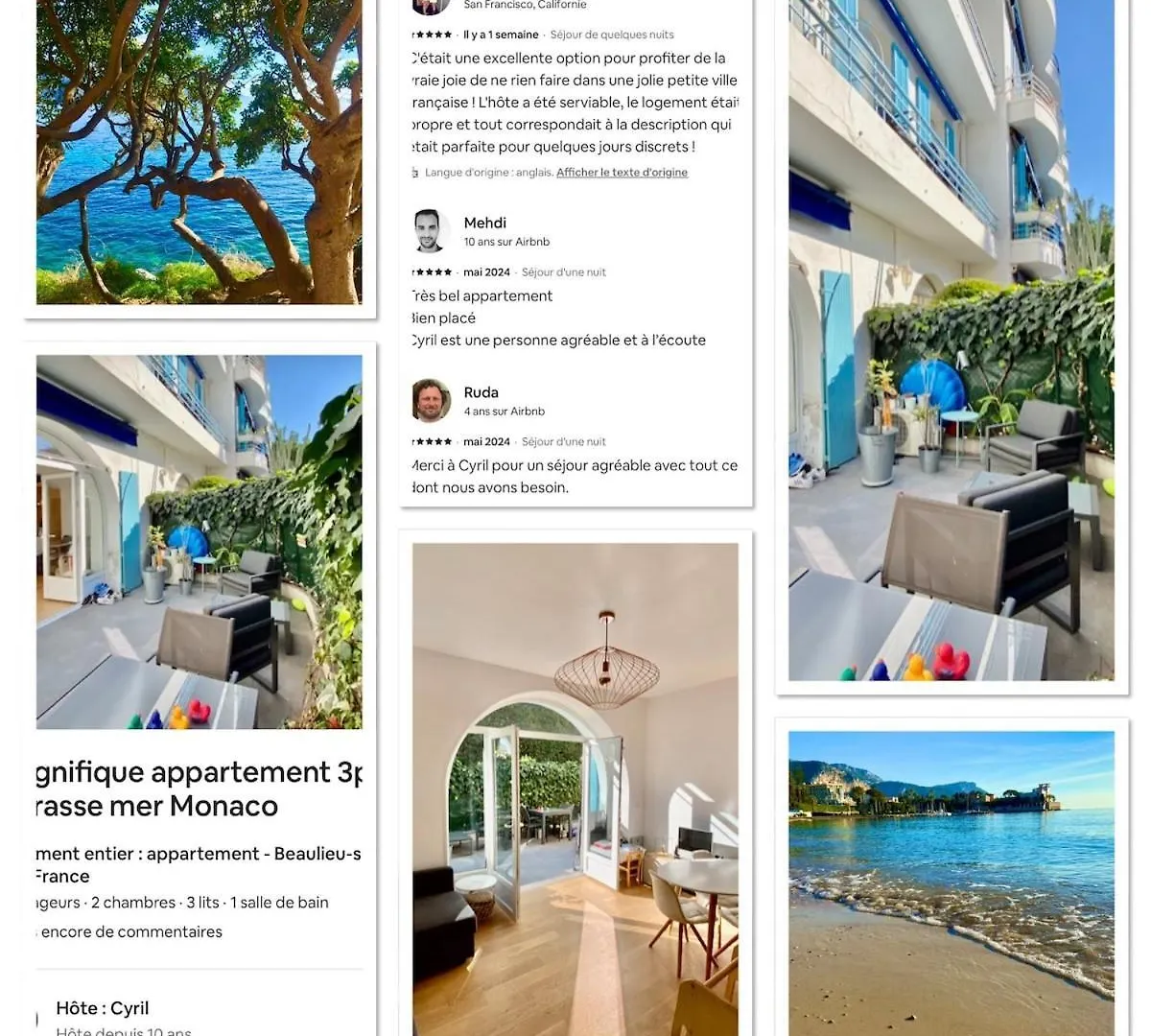 Residence Hermitage 3P Apartment Terrace Parking Sea 1Min Beaulieu-sur-Mer